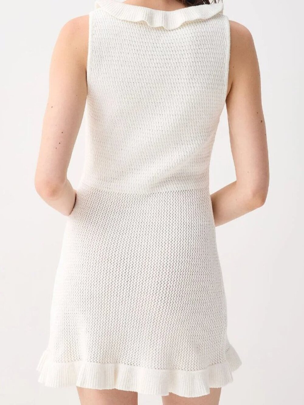 NWT Ruffled-trim crochet dress size large - Picture 3 of 3